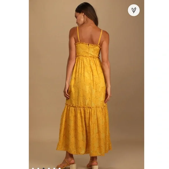 Lulus Yellow Floral Maxi Dress - Picture 9 of 12